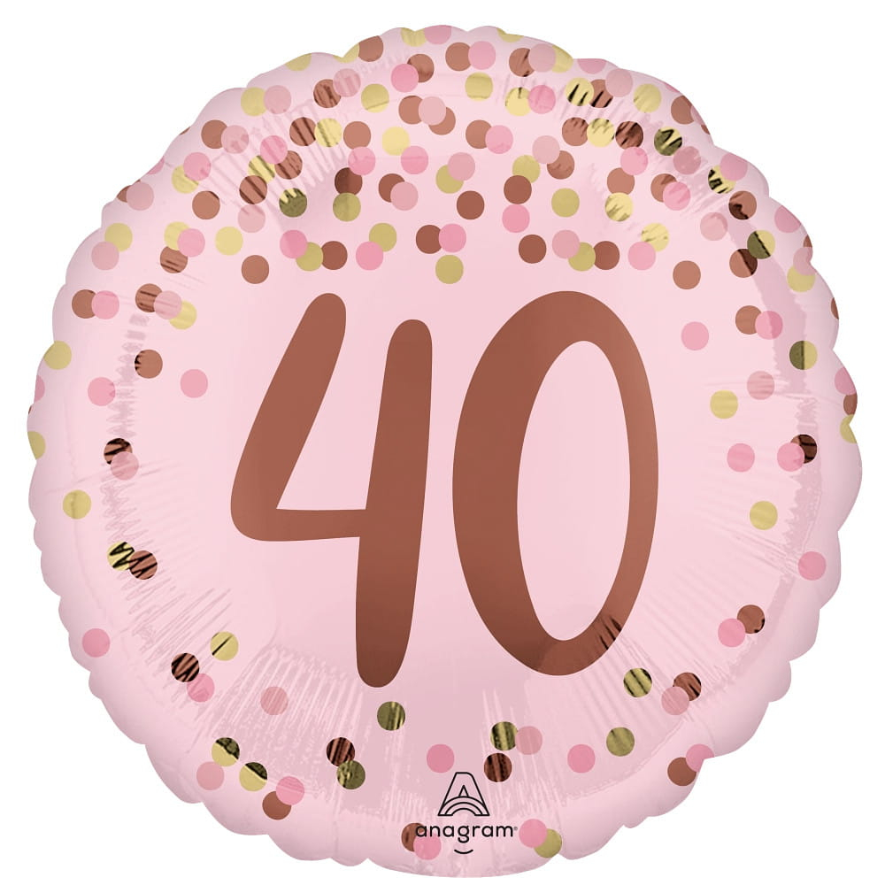 Folienballon - Pretty Pink 40th Birthday