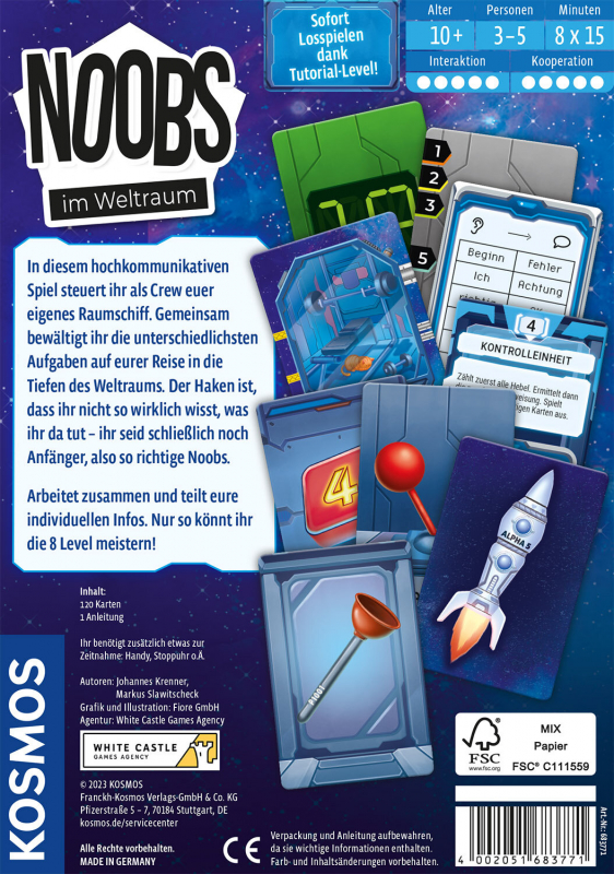 Noobs im Weltraum - Kartenspiel